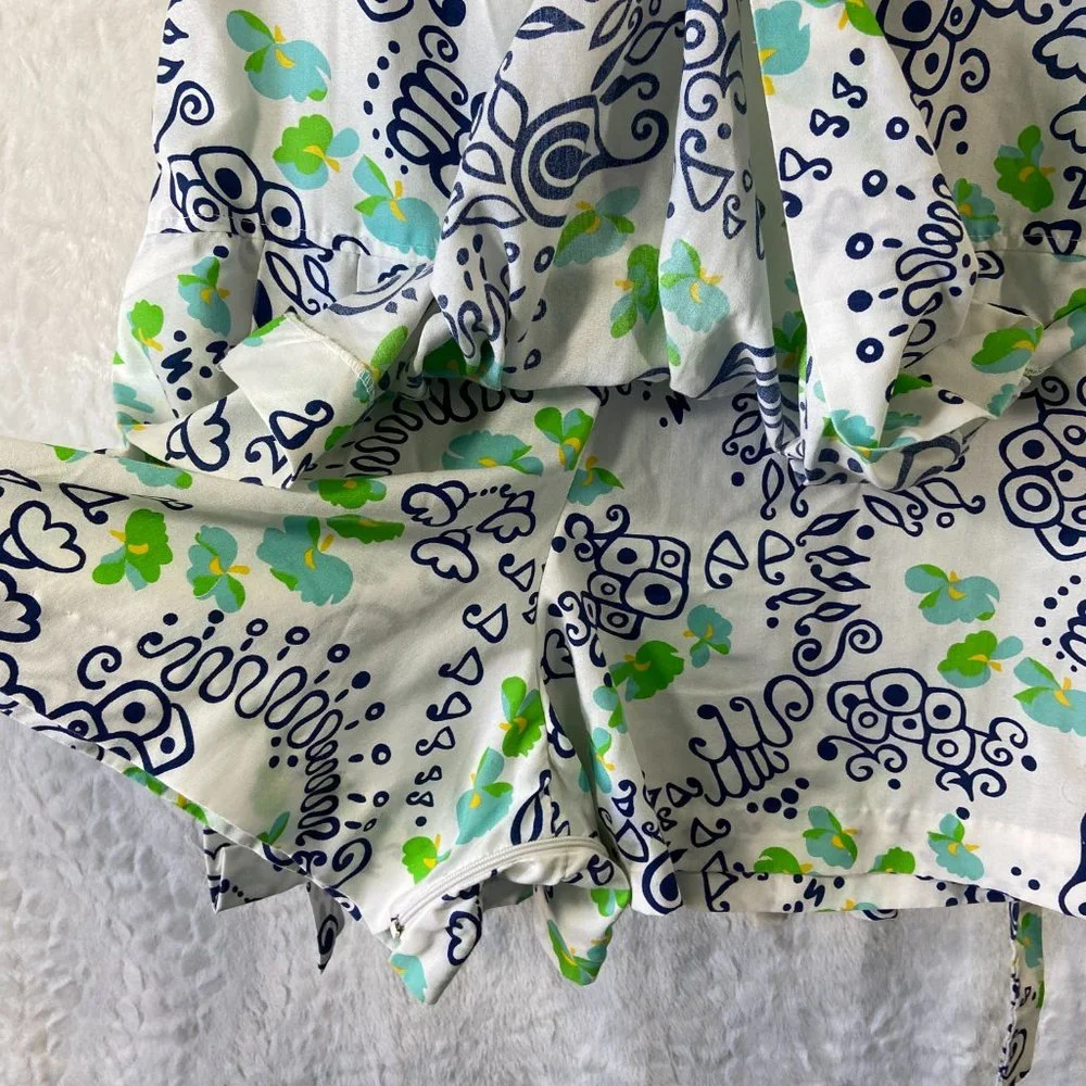 Vintage 60's Romper Culottes Liberty Circle Scooter Dress MOD Pattern Geometric - Picture 8 of 12